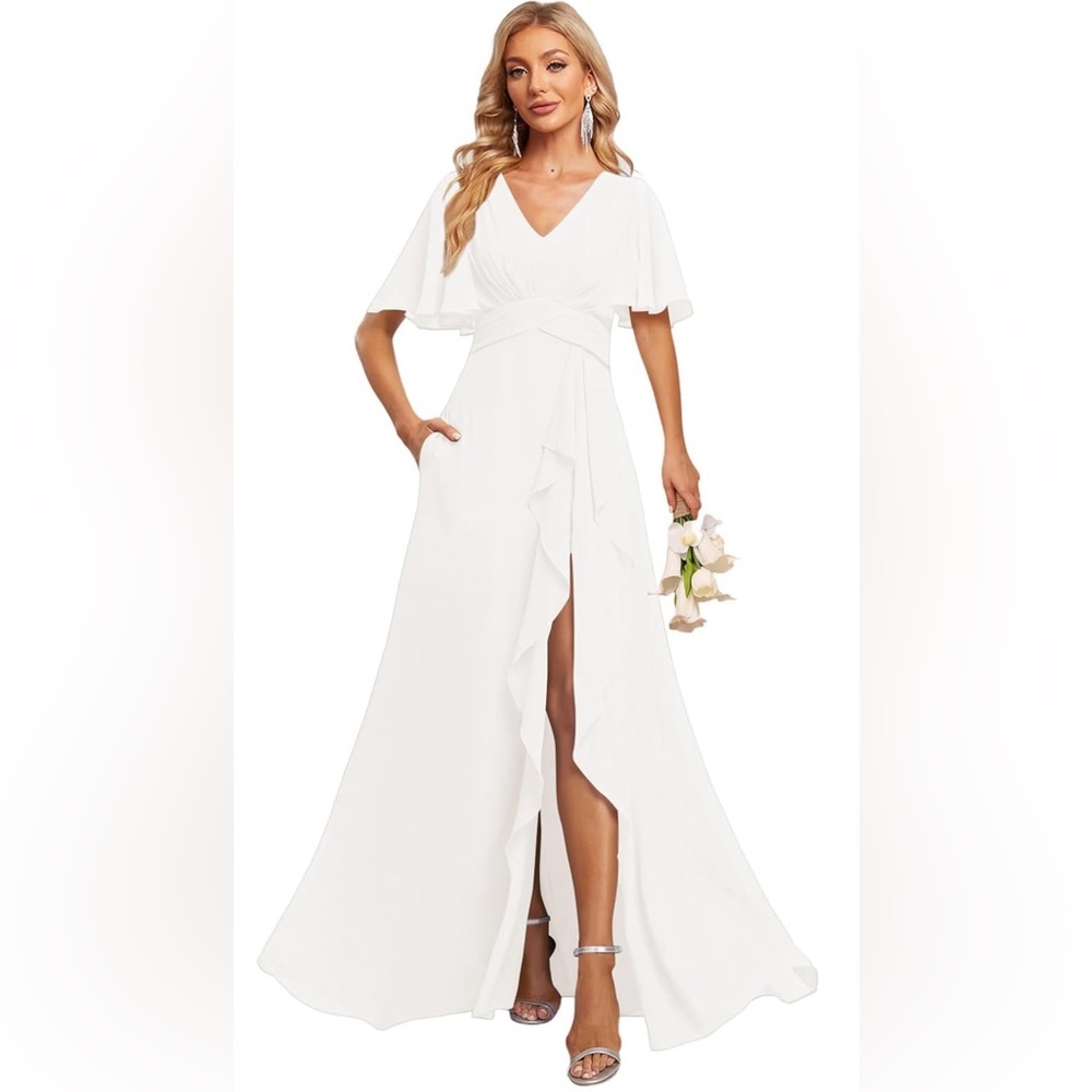Elegant White Maxi Dress 6